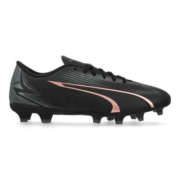 Puma Kids Black Soccer Cleats with Pink Accent - Picture 4 of 10